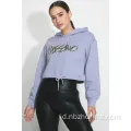 Womens Custom Lengan Panjang Hood Hoodies Pullover Pullover